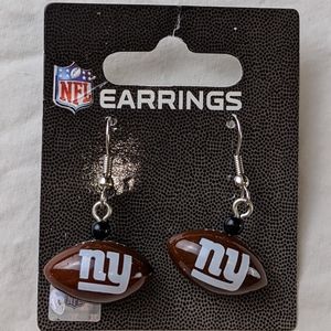 🎄 NFL NWT New York Giants football earrings brown logo tailgate party